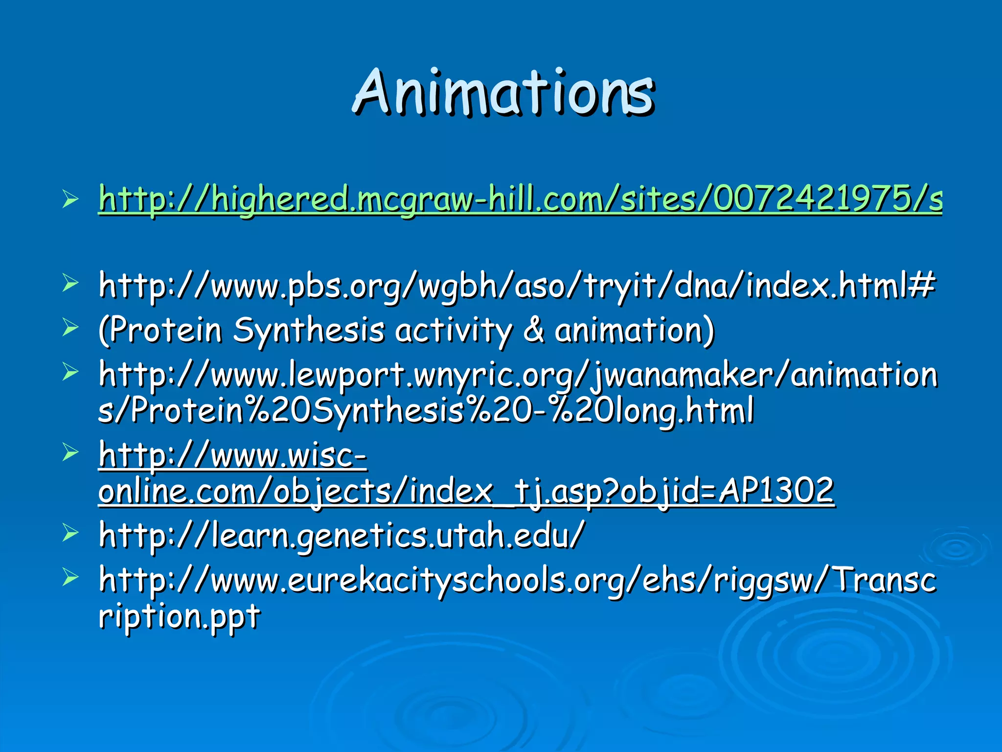 Unit B7 8 Protein Synthesis