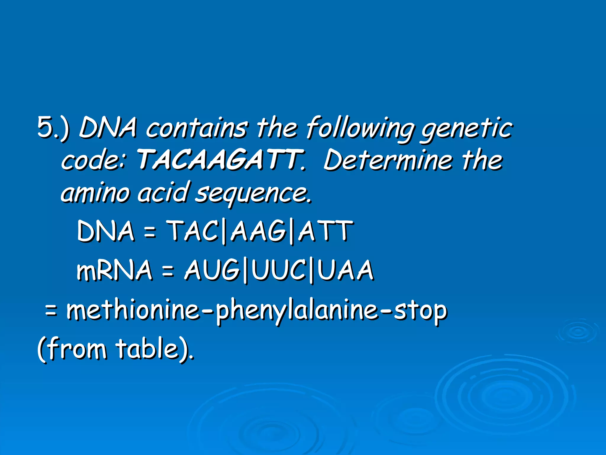Unit B7 8 Protein Synthesis