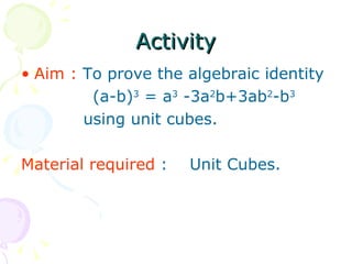 Unit cube Activity 2 by Ms. Rashmi Kathuria | PPT