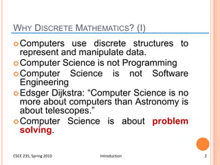 Applications of Discrete Structures | PPTX