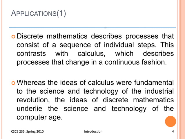 Applications of Discrete Structures | PPTX | Science