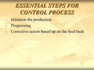P Control Process Step PPC-Unit I- INTRODUCTION OF PRODUCTION PLANNING AND CONTROL | PPT