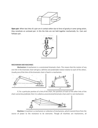 Kinematics of machines | PDF
