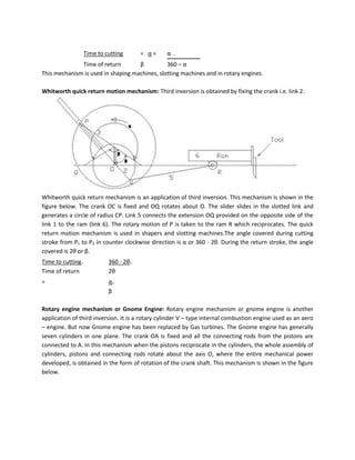 Kinematics of machines | PDF