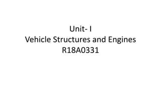 Unit- I
Vehicle Structures and Engines
R18A0331
 