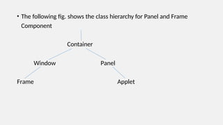 UNIT-I.pptx awt advance java abstract windowing toolkit and swing | PPTX