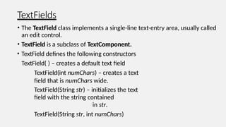 UNIT-I.pptx awt advance java abstract windowing toolkit and swing | PPTX