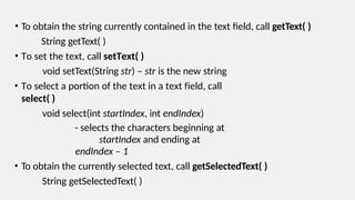 UNIT-I.pptx awt advance java abstract windowing toolkit and swing | PPTX