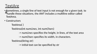 UNIT-I.pptx awt advance java abstract windowing toolkit and swing | PPTX