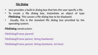 UNIT-I.pptx awt advance java abstract windowing toolkit and swing | PPTX