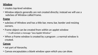 UNIT-I.pptx awt advance java abstract windowing toolkit and swing | PPTX