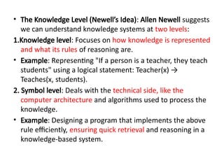 Knowledge Representation and Reasoning UNIT -I | PPTX