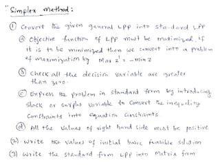 dual simplex method to find Max Z and conversion of standard form to ...
