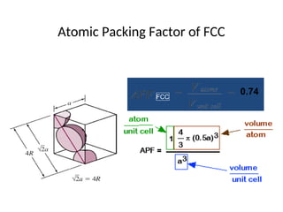 Packing Factor Engineering CONSTITUTION OF ALLOYS AND PHASE DIAGRAMS | PPT