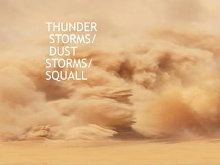 DI
SA
ST
ER
SU
RV
IV
AL
G
UI
THUNDER
STORMS/
DUST
STORMS/
SQUALL
 