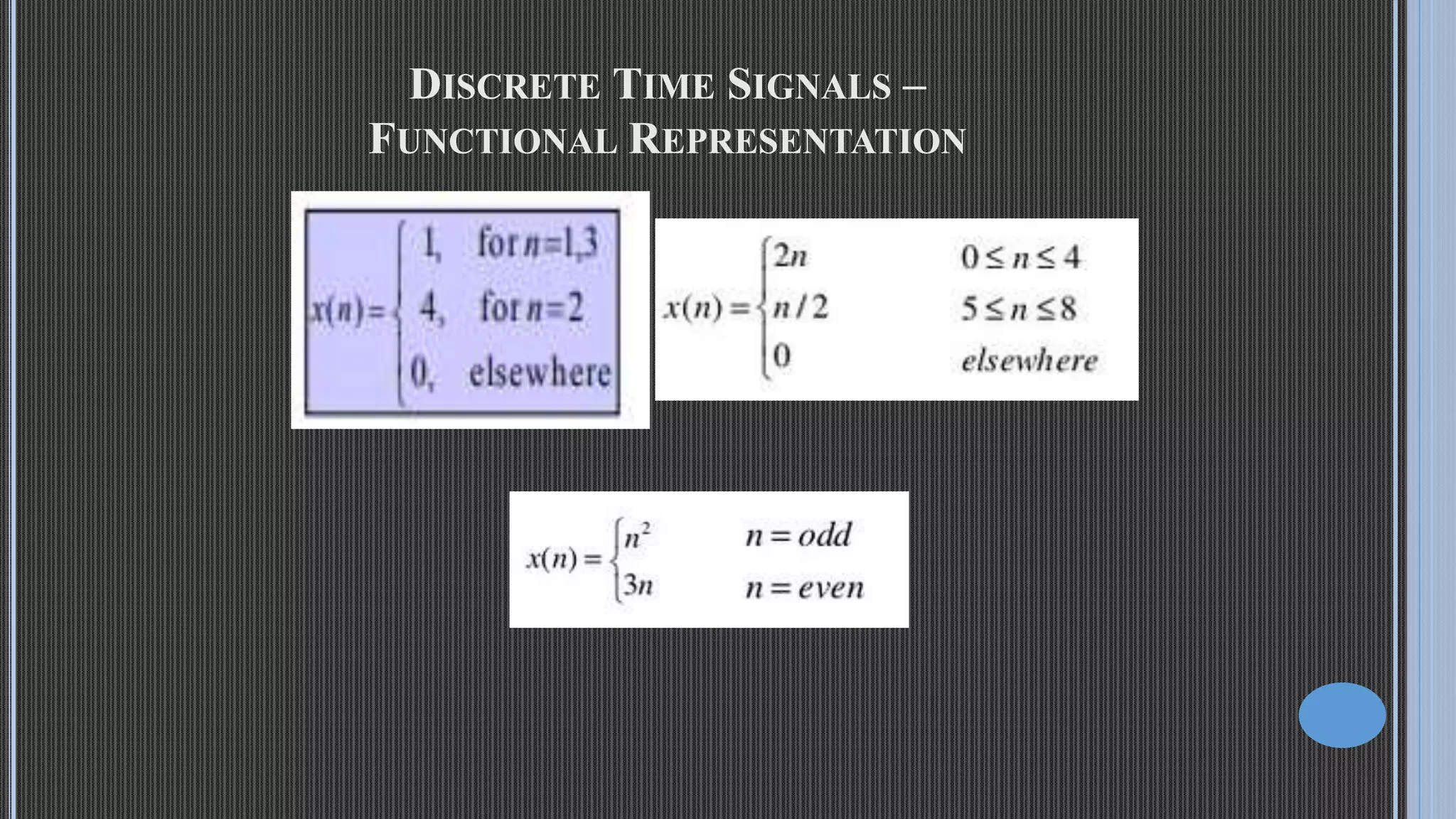 Representation of discrete time signals | PPTX