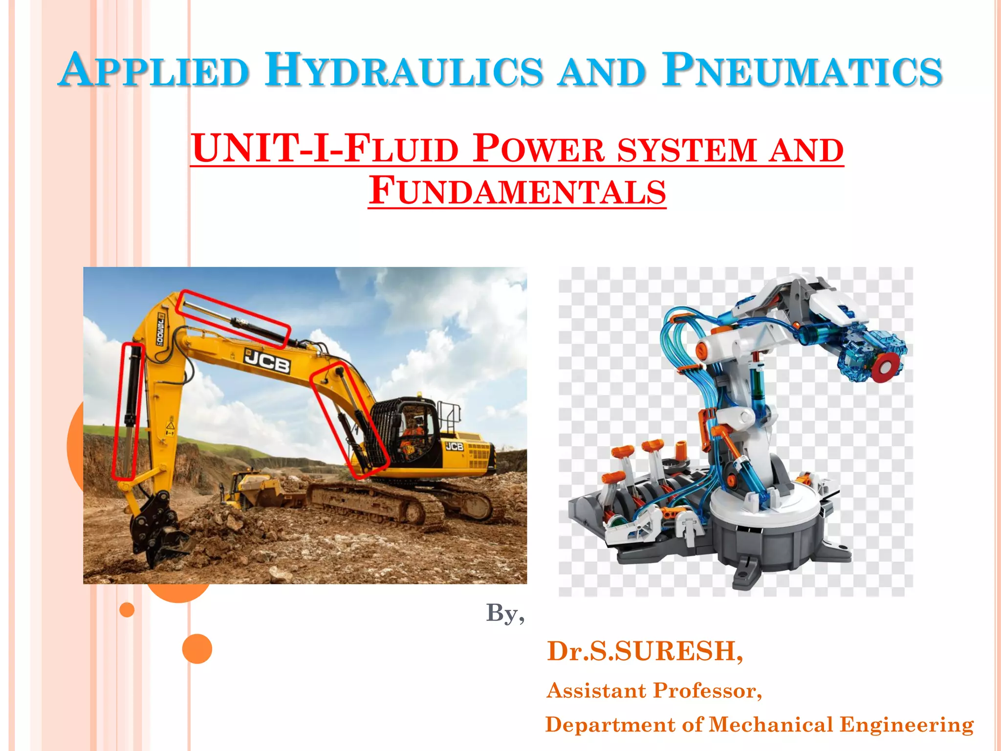Applied Hydraulics and Pneumatics Fundamentals PPT