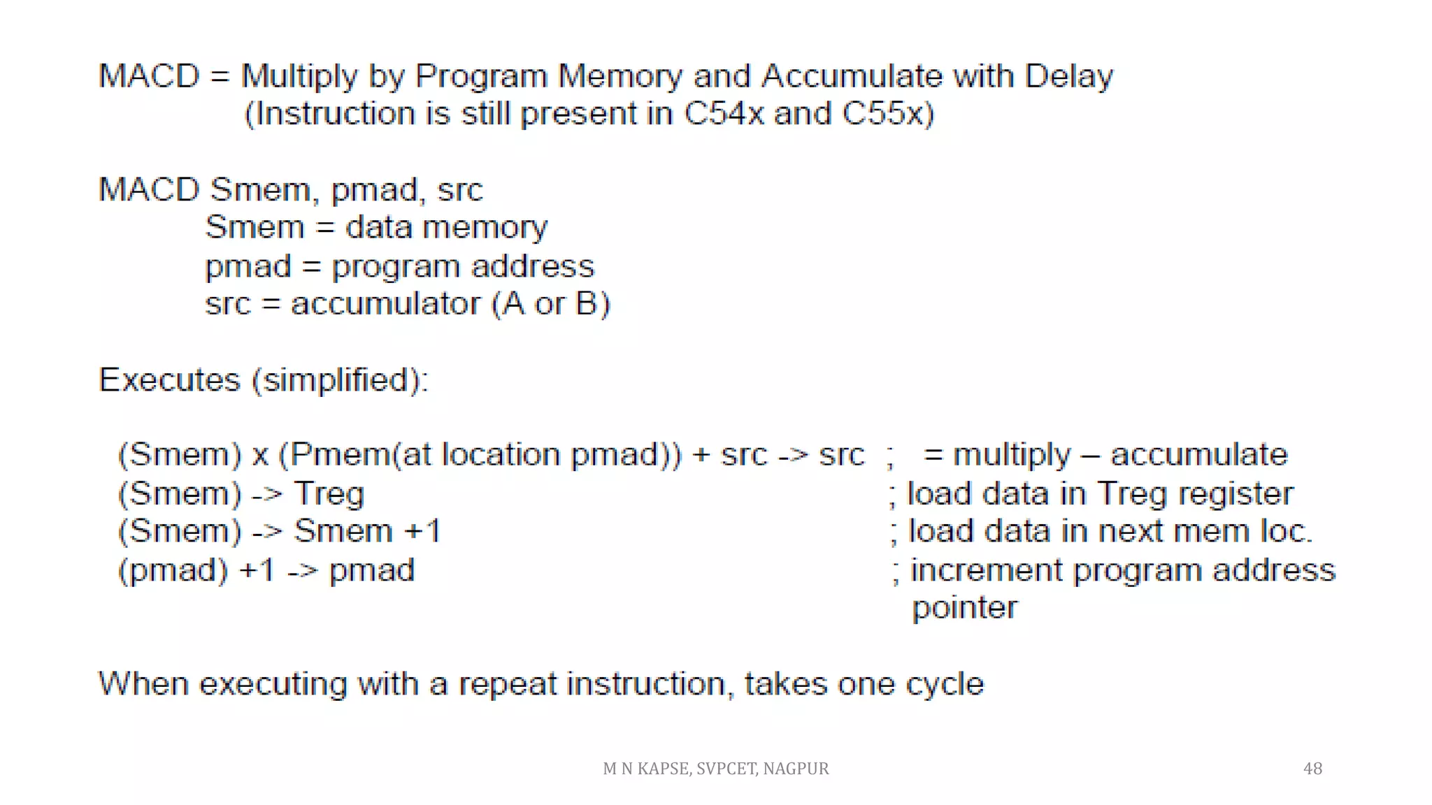 M N KAPSE, SVPCET, NAGPUR 48
 