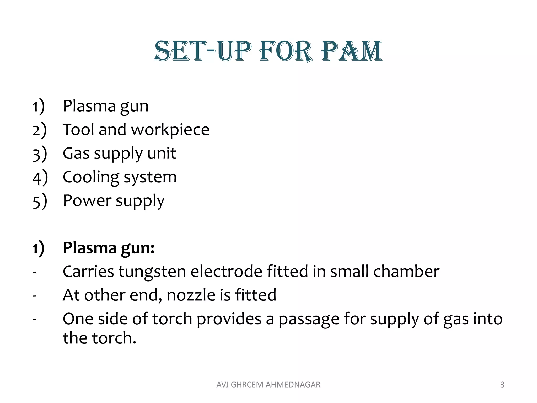 Plasma Arc Machining Process | PDF