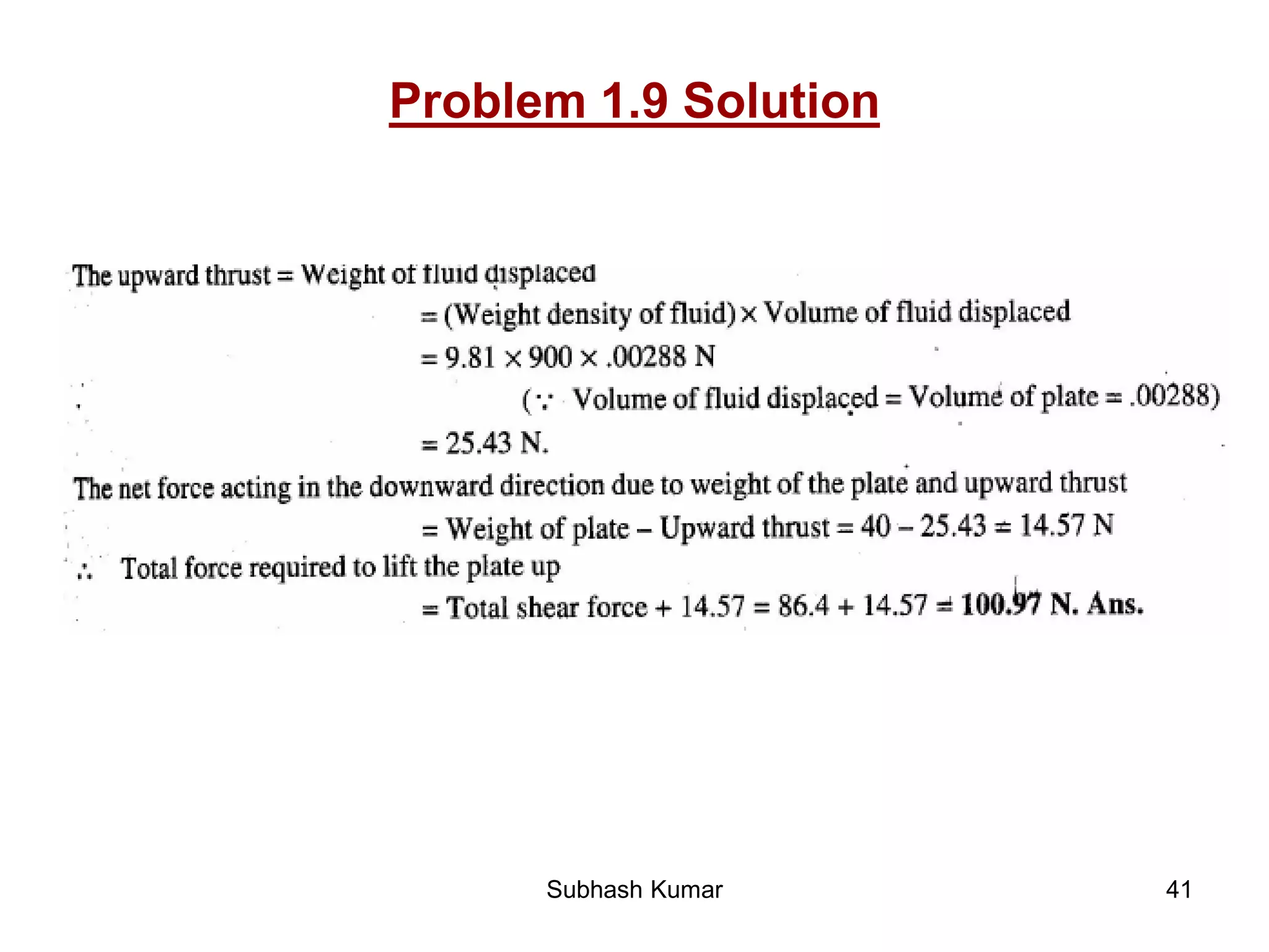 41
Problem 1.9 Solution
Subhash Kumar
 