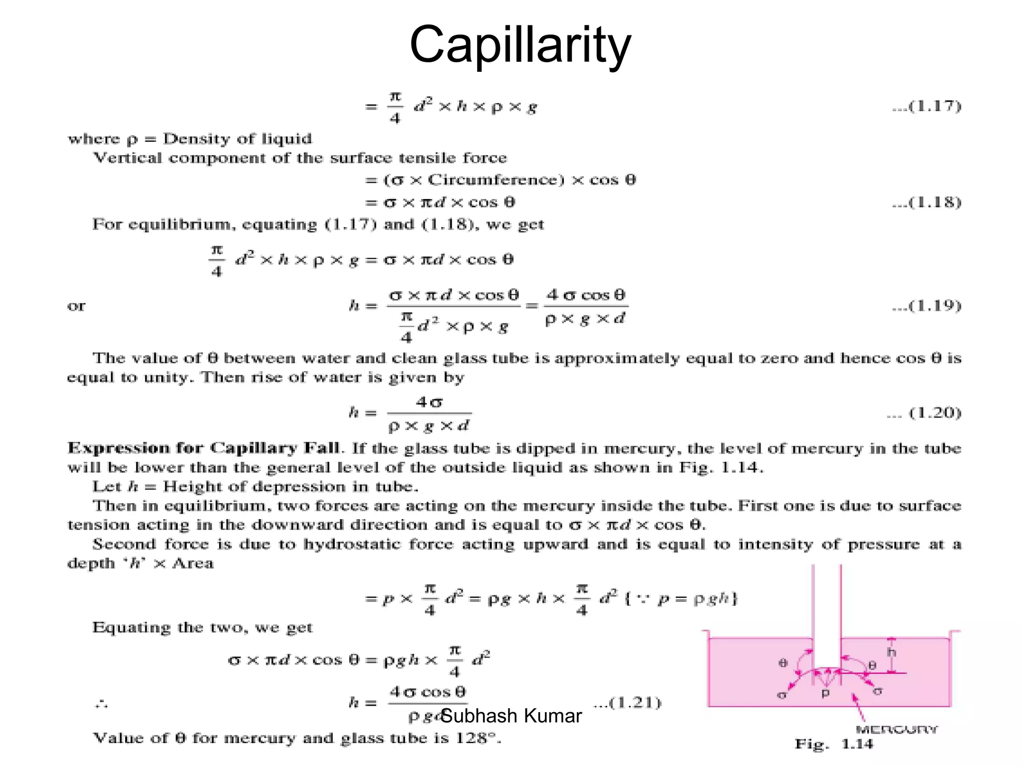 Capillarity
45Subhash Kumar
 
