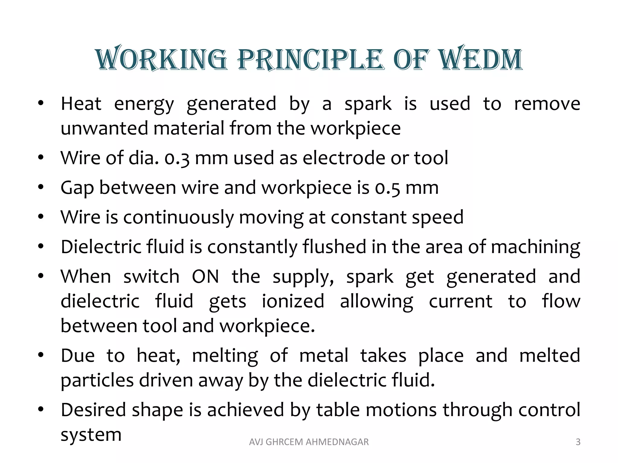 Wire Electric Discharge Machining Process Pdf