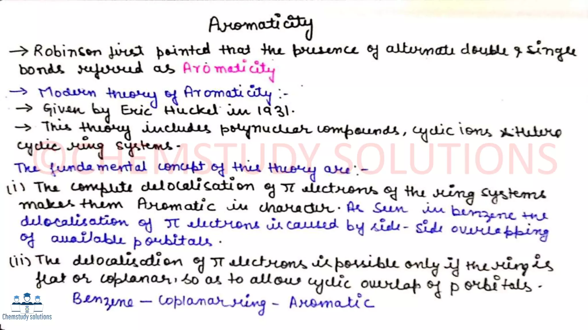 Unit 1-Structure of benzene(Analytical & Synthetic Evidence)