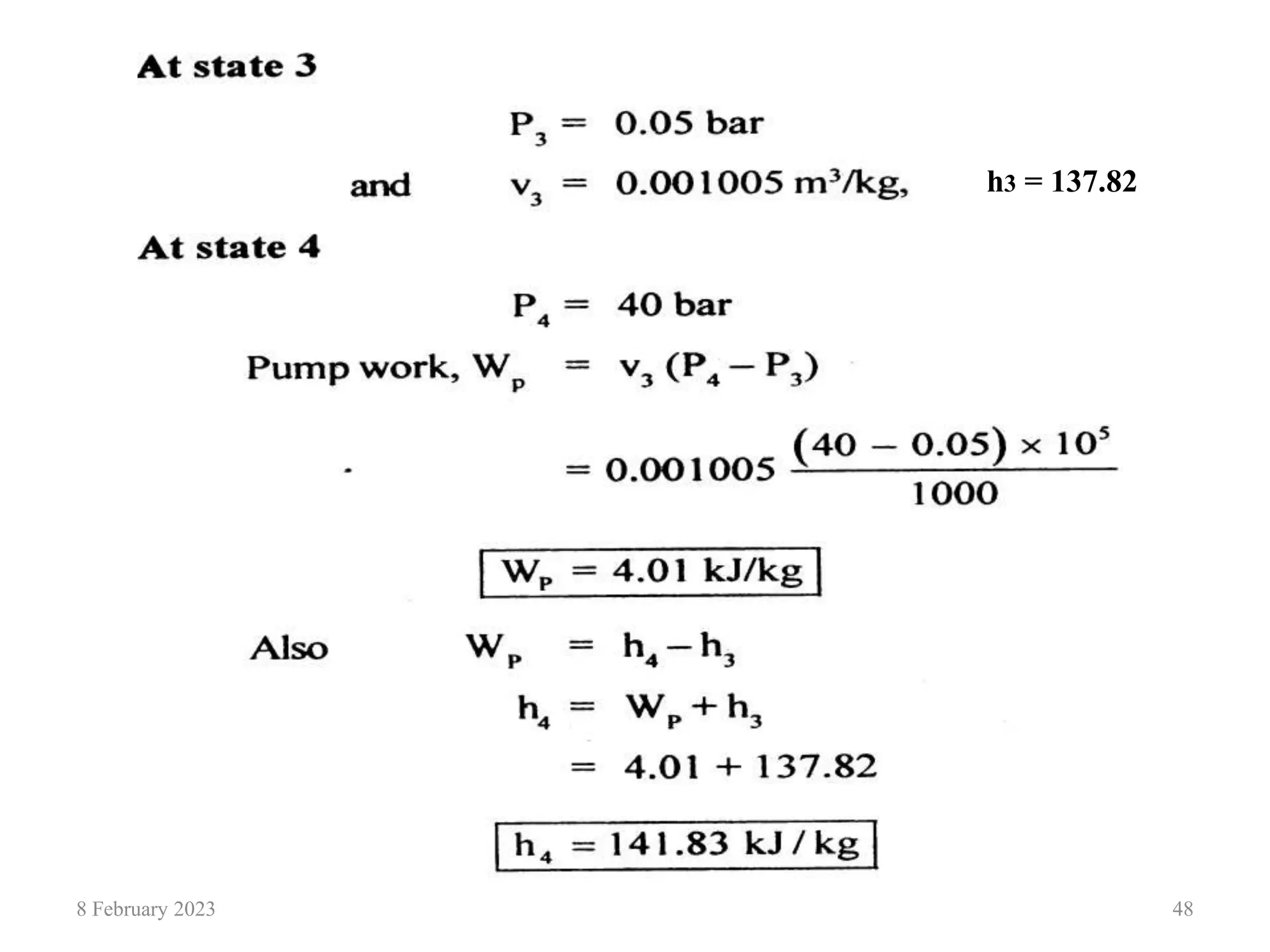 8 February 2023 48
h3 = 137.82
 