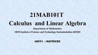 Matrices Engineering maths anna University | PPTX
