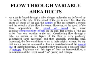 Unit - I BASIC CONCEPTS AND ISENTROPIC FLOW IN VARIABLE AREA DUCTS | PPTX