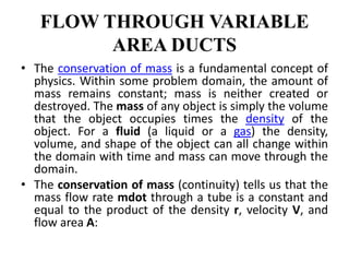 Unit - I BASIC CONCEPTS AND ISENTROPIC FLOW IN VARIABLE AREA DUCTS | PPTX