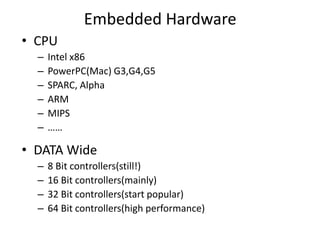 Unit-I Basic Embedded System Notes | PDF