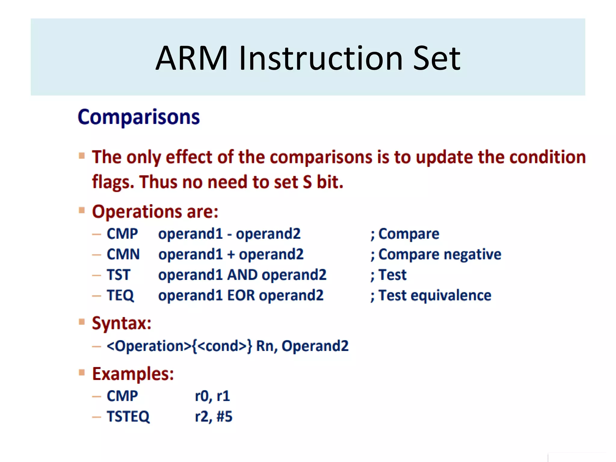 ARM Instruction Set
 