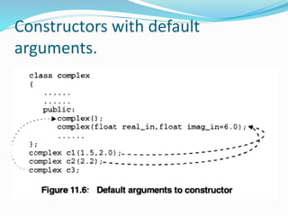 Constructors with default
arguments.
 