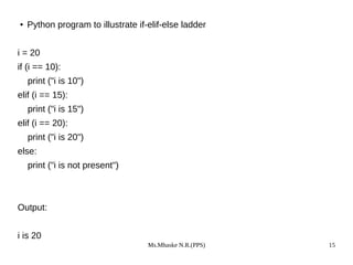 basic of desicion control statement in python | PDF | Programming ...