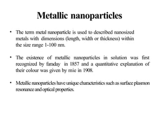 Semiconductor nanoparticles metal application.pptx