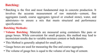 Fresh concrete detailed notes for CE students | PPTX