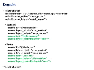 Unit - II - AAD PPT.pptx Android User Interface Design | PPTX