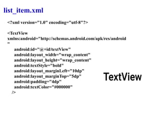 Unit - II - AAD PPT.pptx Android User Interface Design | PPTX