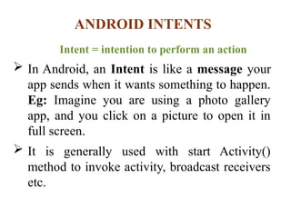 Unit - II - AAD PPT.pptx Android User Interface Design | PPTX