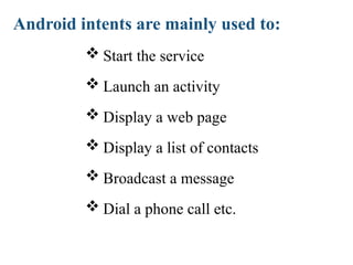 Unit - II - AAD PPT.pptx Android User Interface Design | PPTX
