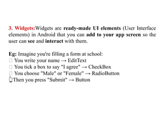 Unit - II - AAD PPT.pptx Android User Interface Design | PPTX