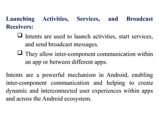 Unit - II - AAD PPT.pptx Android User Interface Design | PPTX