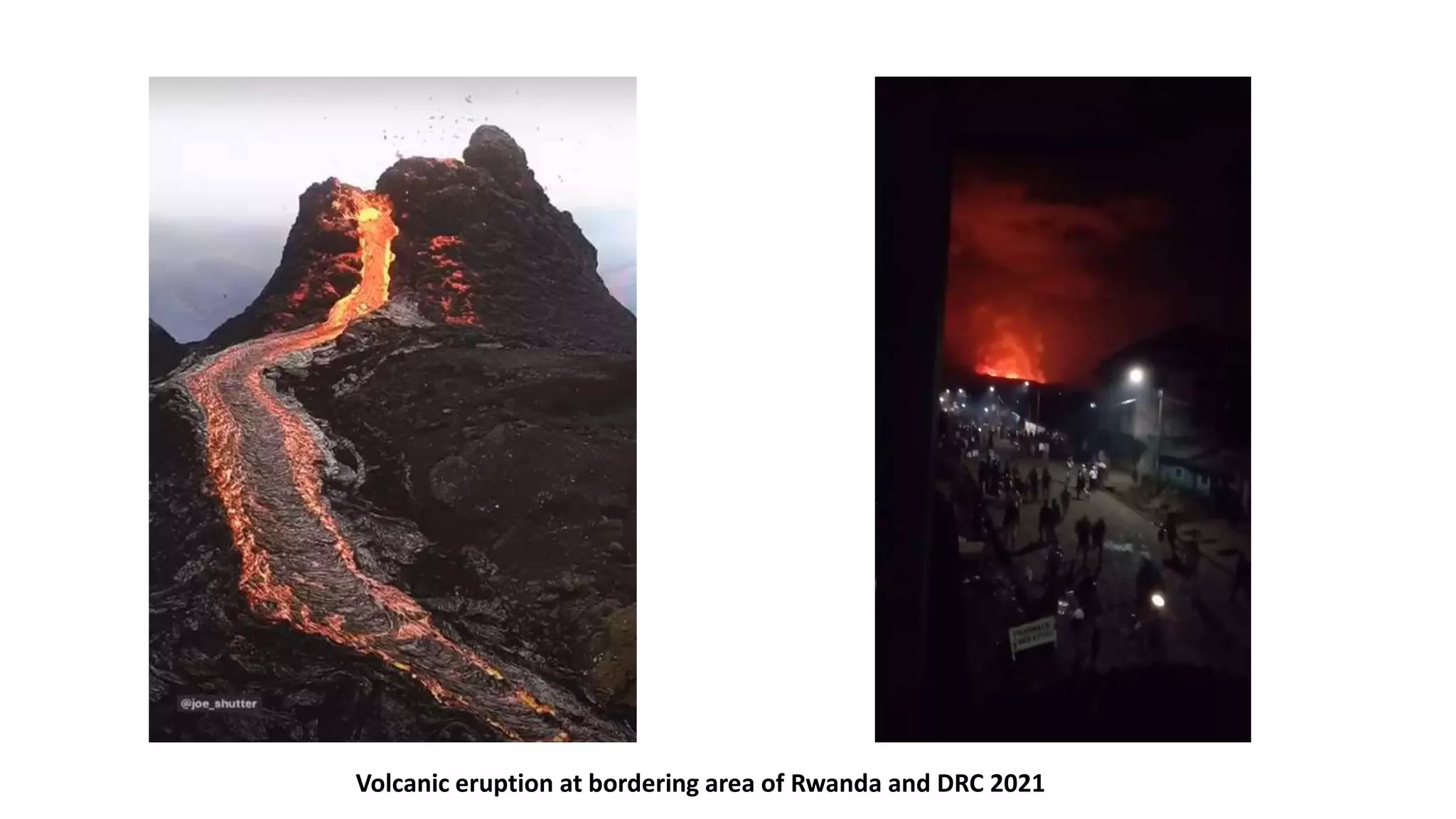 Volcanic eruption at bordering area of Rwanda and DRC 2021
 