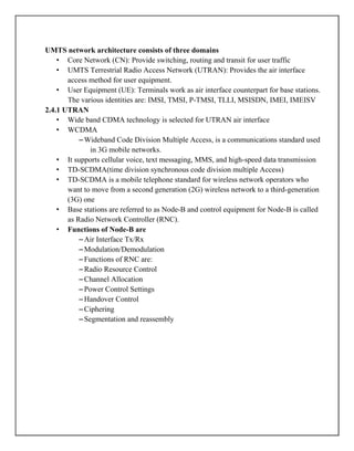 Unit II -Mobile telecommunication systems | PDF