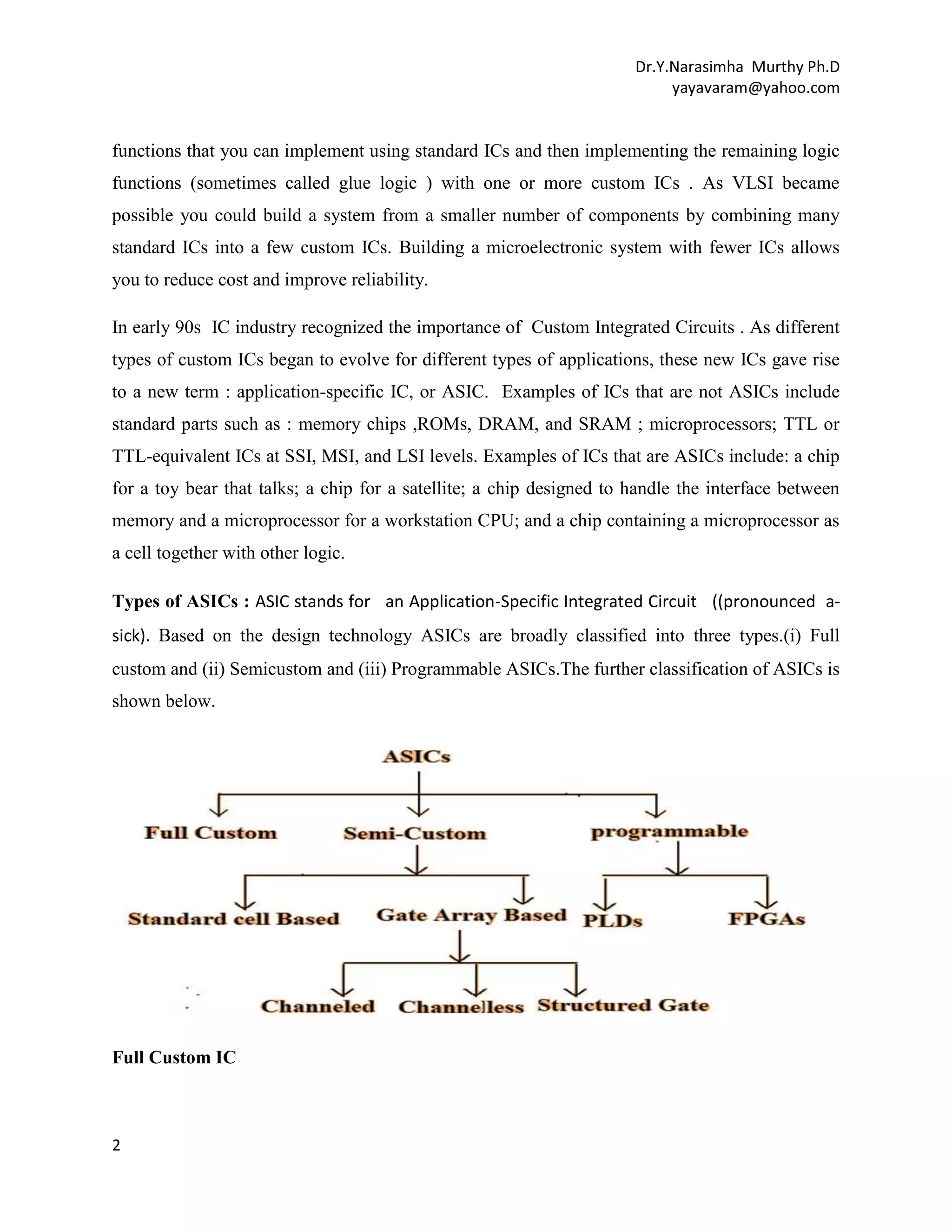 Semi Custom Integrated Circuit Design | DOCX