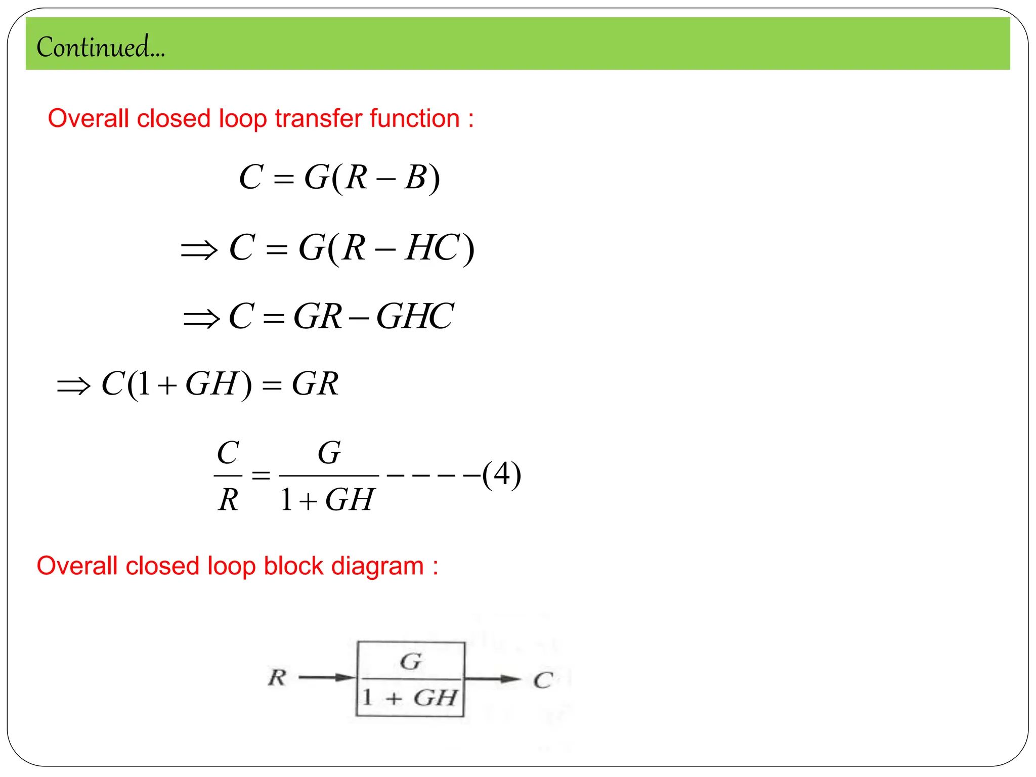 Closed loop control systems block diagrams | PPTX