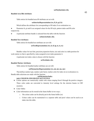 Computer Graphics Unit 2 | PDF