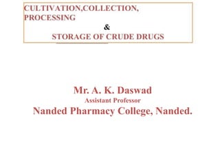 Mr. A. K. Daswad
Assistant Professor
Nanded Pharmacy College, Nanded.
 