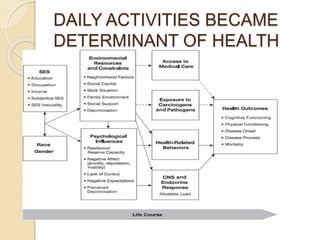 DAILY ACTIVITIES BECAME
DETERMINANT OF HEALTH
 